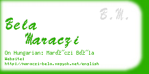 bela maraczi business card